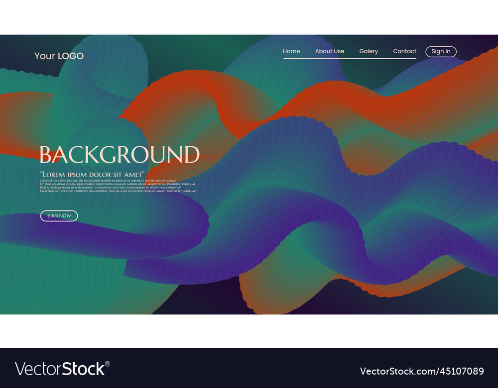Website landing page fluid background image