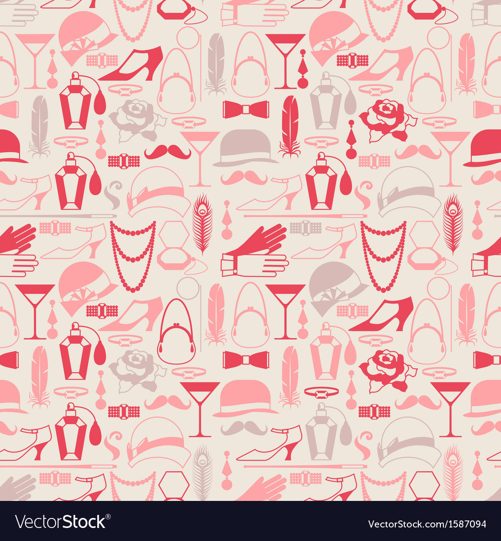 1920s Flapper Style Seamless Pattern