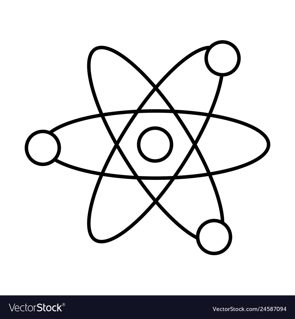 Atom molecule isolated icon Royalty Free Vector Image