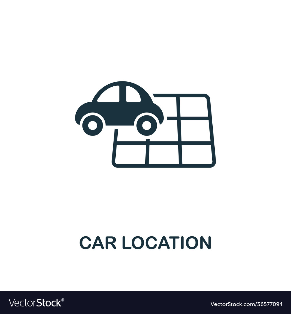 Car location icon premium style design from