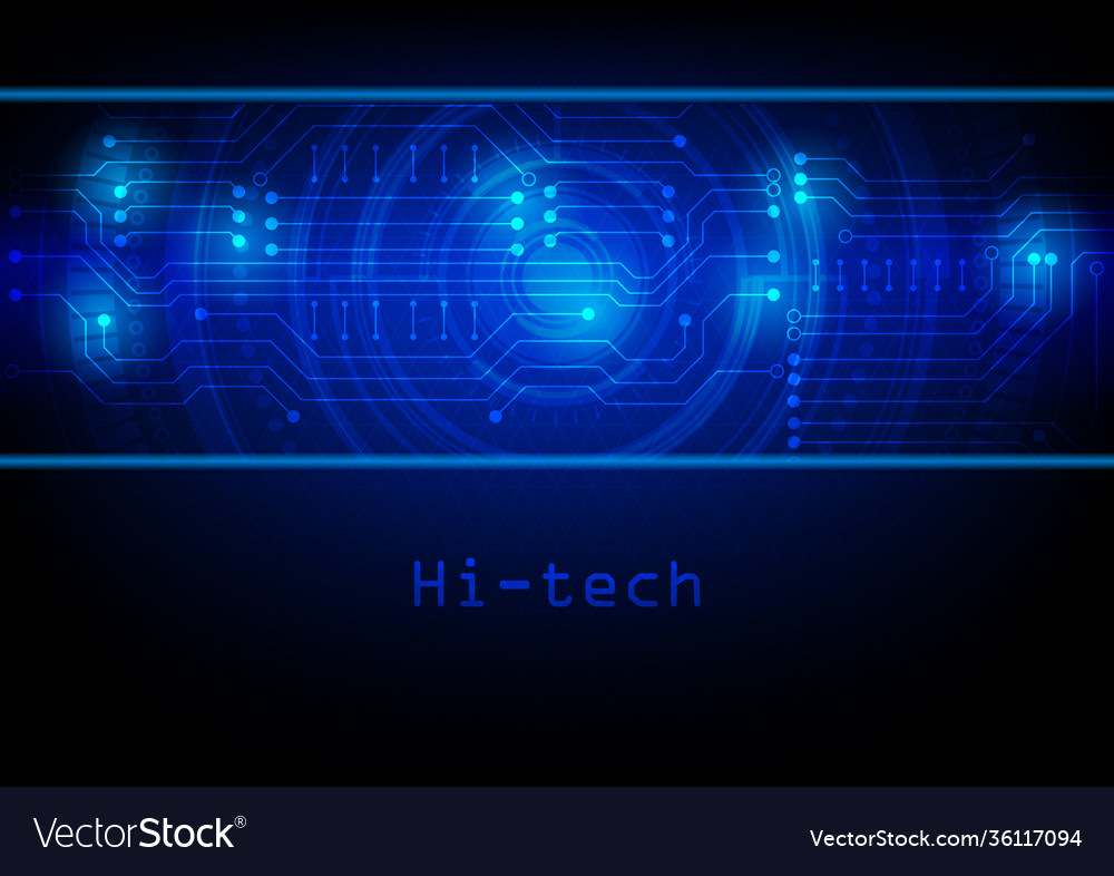 Circuit technology background with hi-tech vector image Circuit technology background with hi-tech
