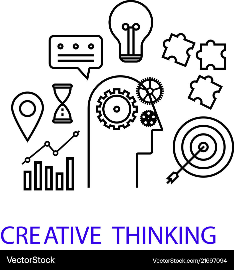 Creative Thinking Concepts Royalty Free Vector Image