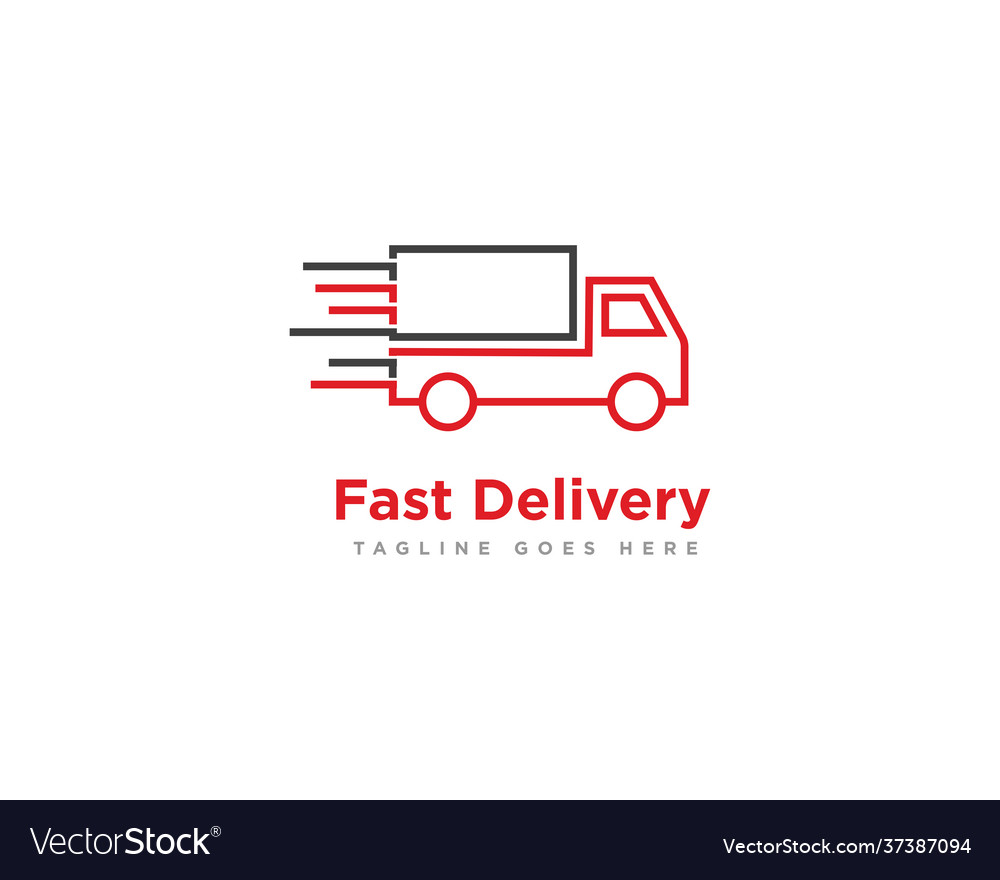 Delivery truck logo icon design Royalty Free Vector Image