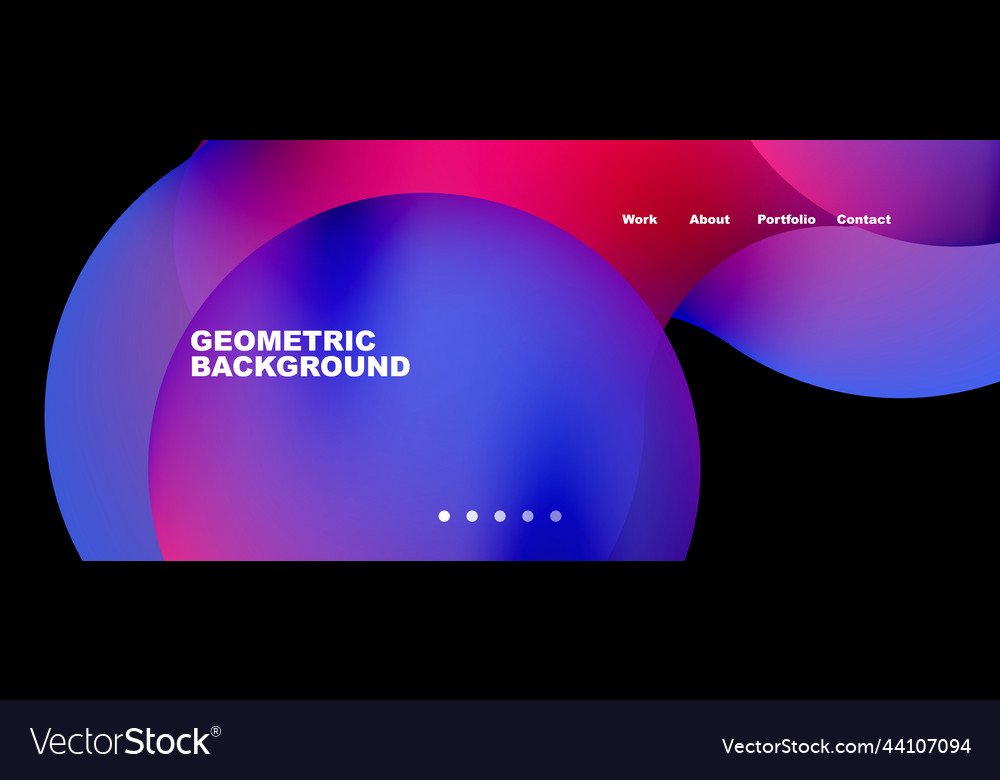Flowing gradient colors and round elements vector image Flowing gradient colors and round elements
