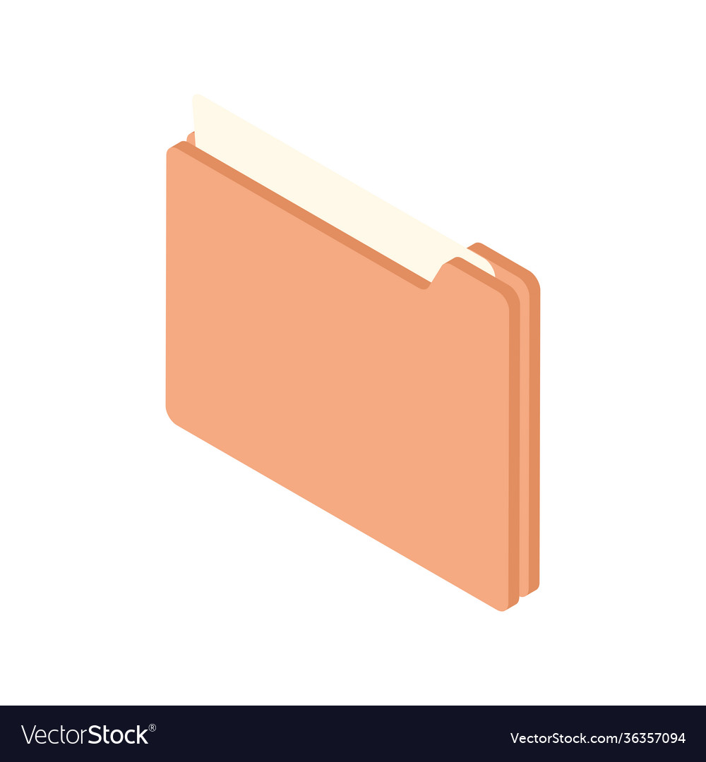 Folder document file isometric icon