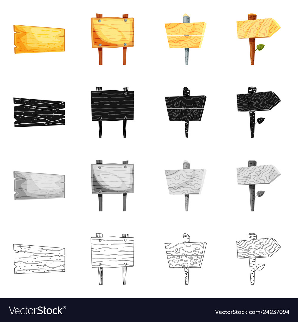 Isolated object of raw and forest symbol set Vector Image Isolated object of raw and forest symbol set