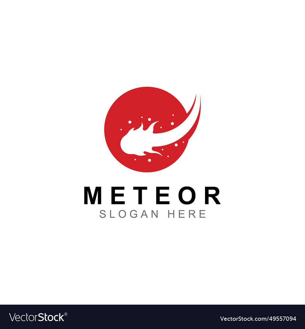 Logo design template meteor or space object