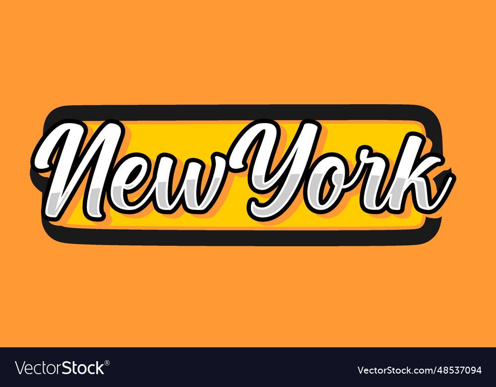 New york city with yellow background Royalty Free Vector