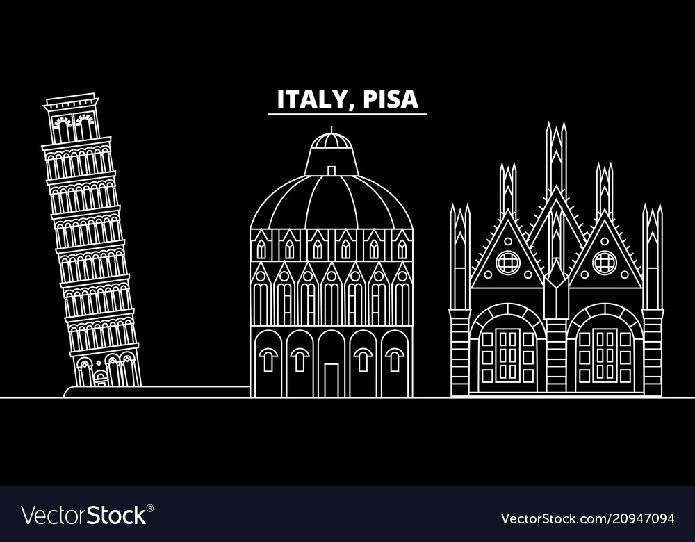 Pisa silhouette skyline italy - stadt