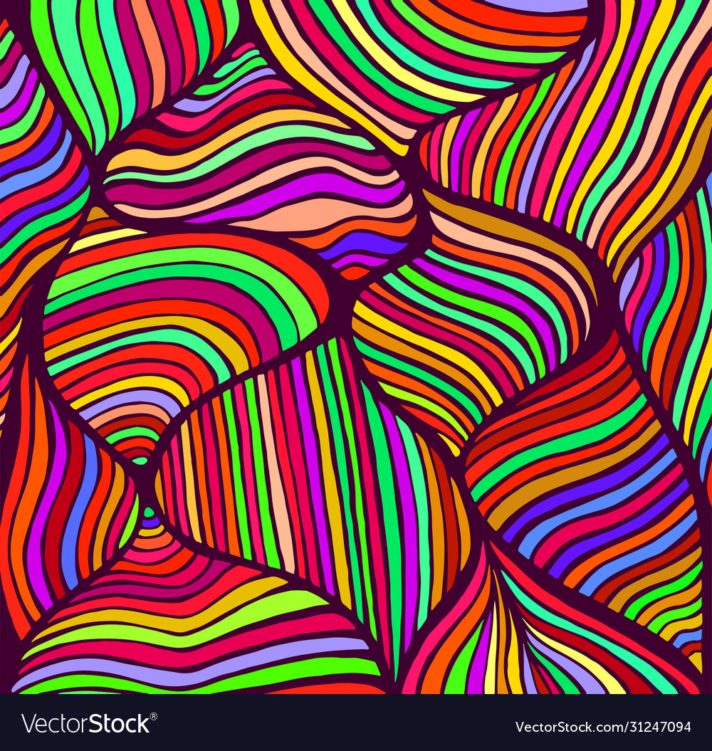 Psychedelic Rainbow Doodle