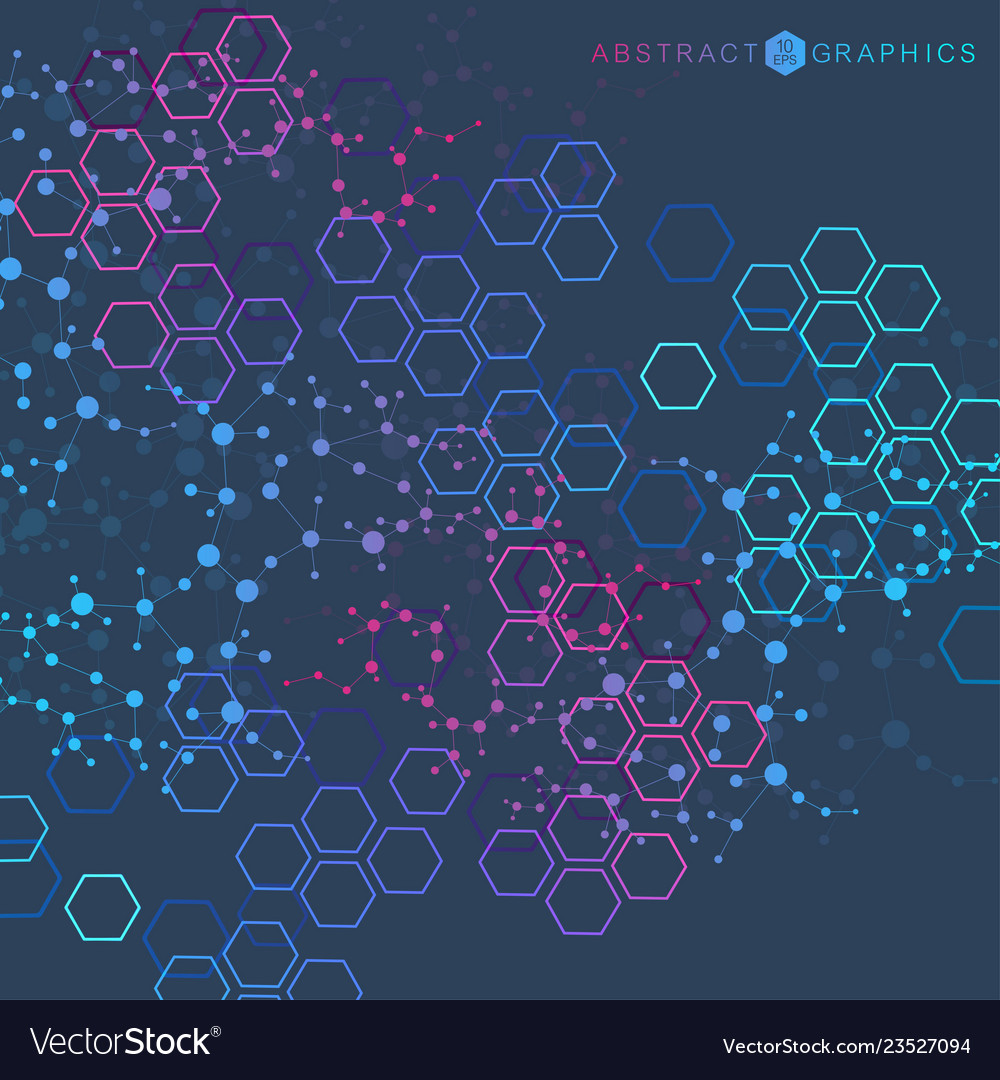 Science network pattern connecting lines and dots Vector Image Science network pattern connecting lines and dots