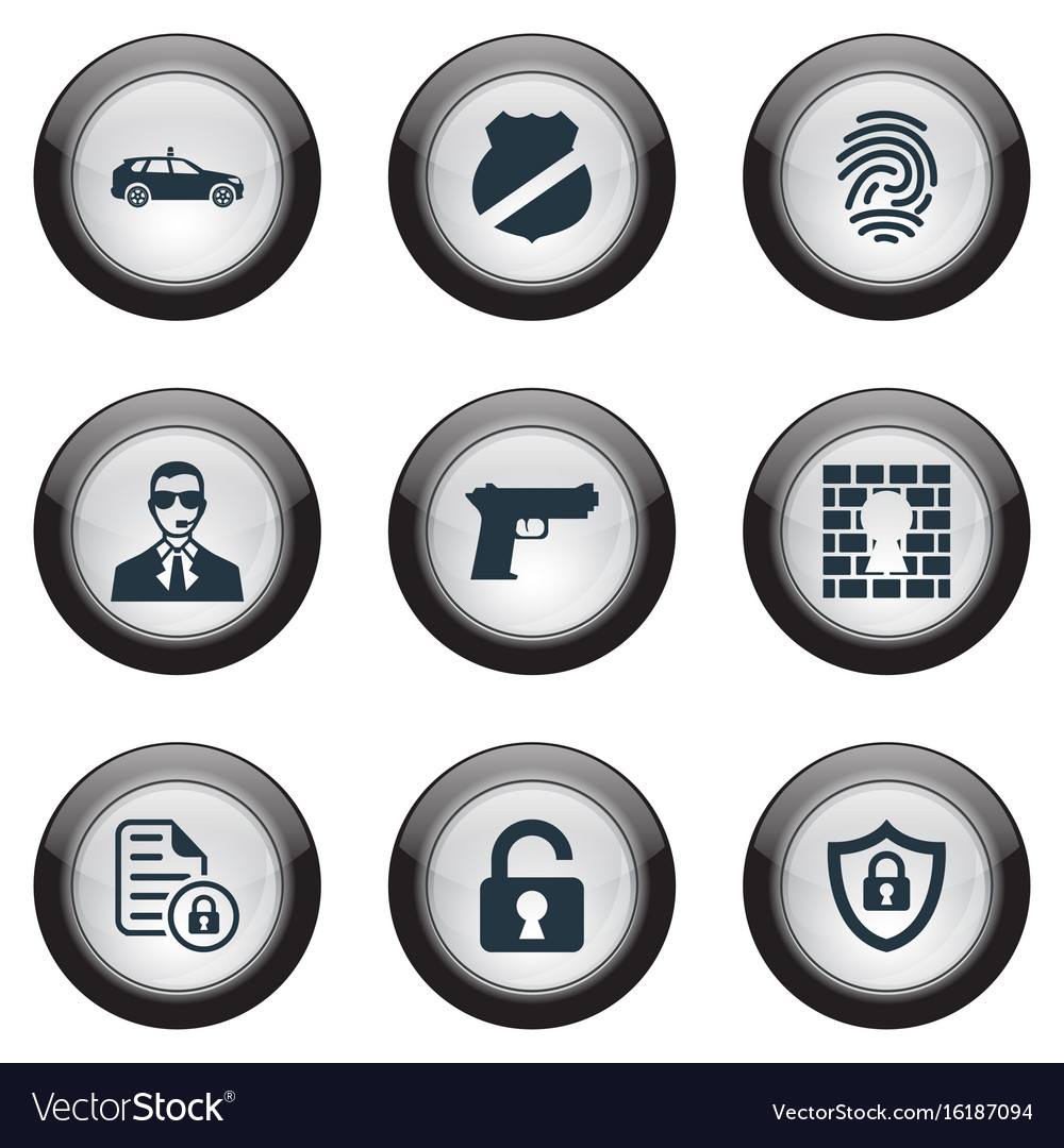 Set of simple security icons