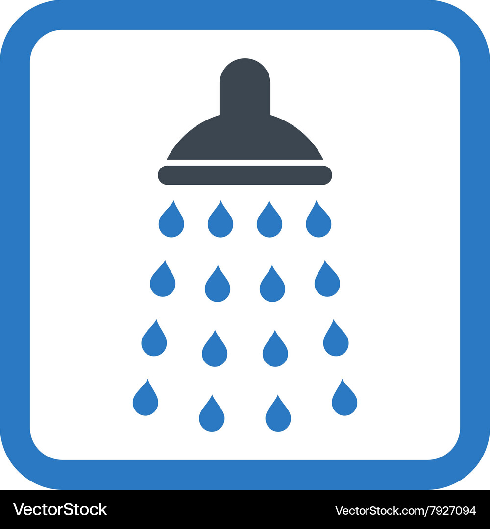 Shower flat icon Royalty Free Vector Image - VectorStock