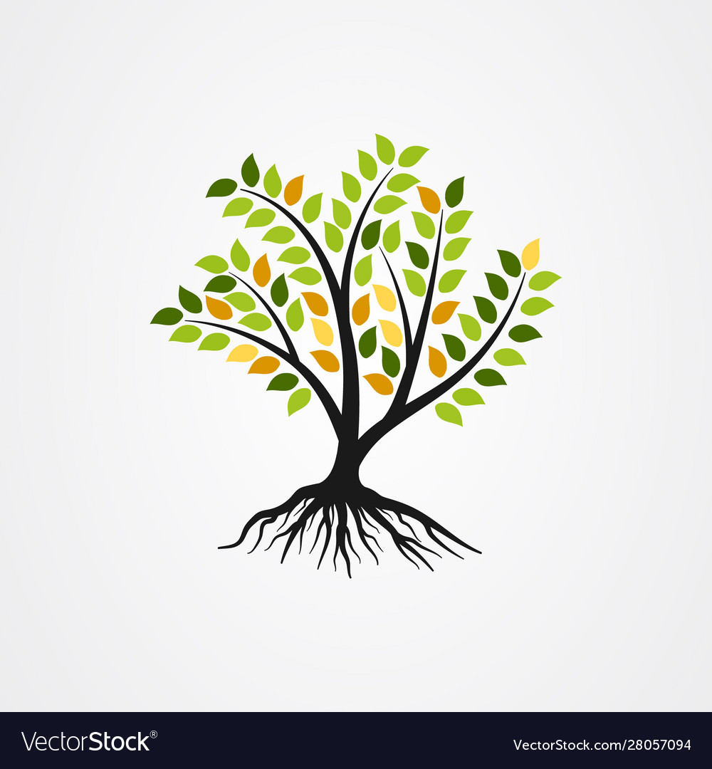 Tree with roots Vector Image Tree with roots