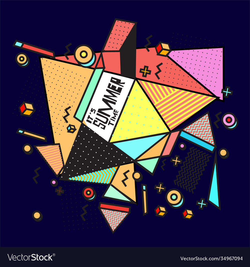 Triangle geometric forms for summer design event