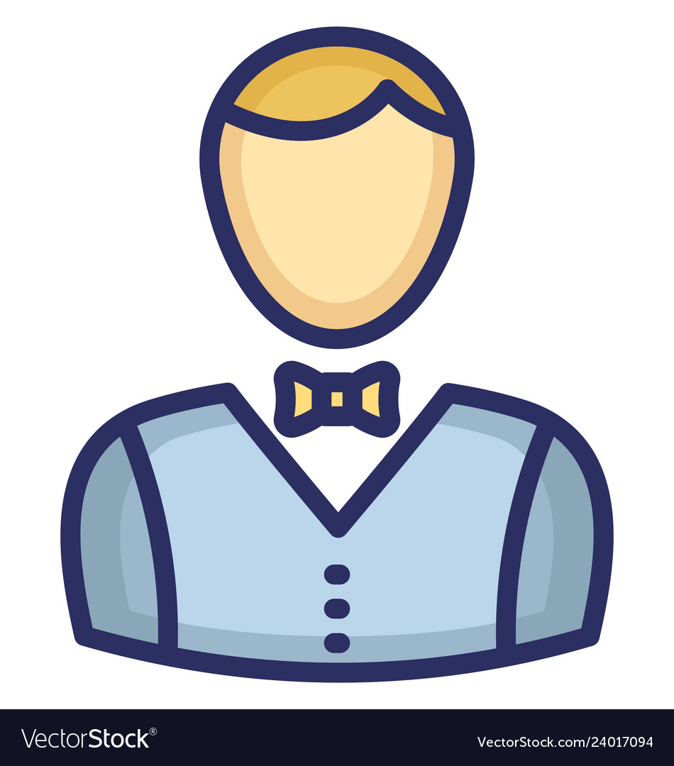 Waiter icon which can easily modify or edi
