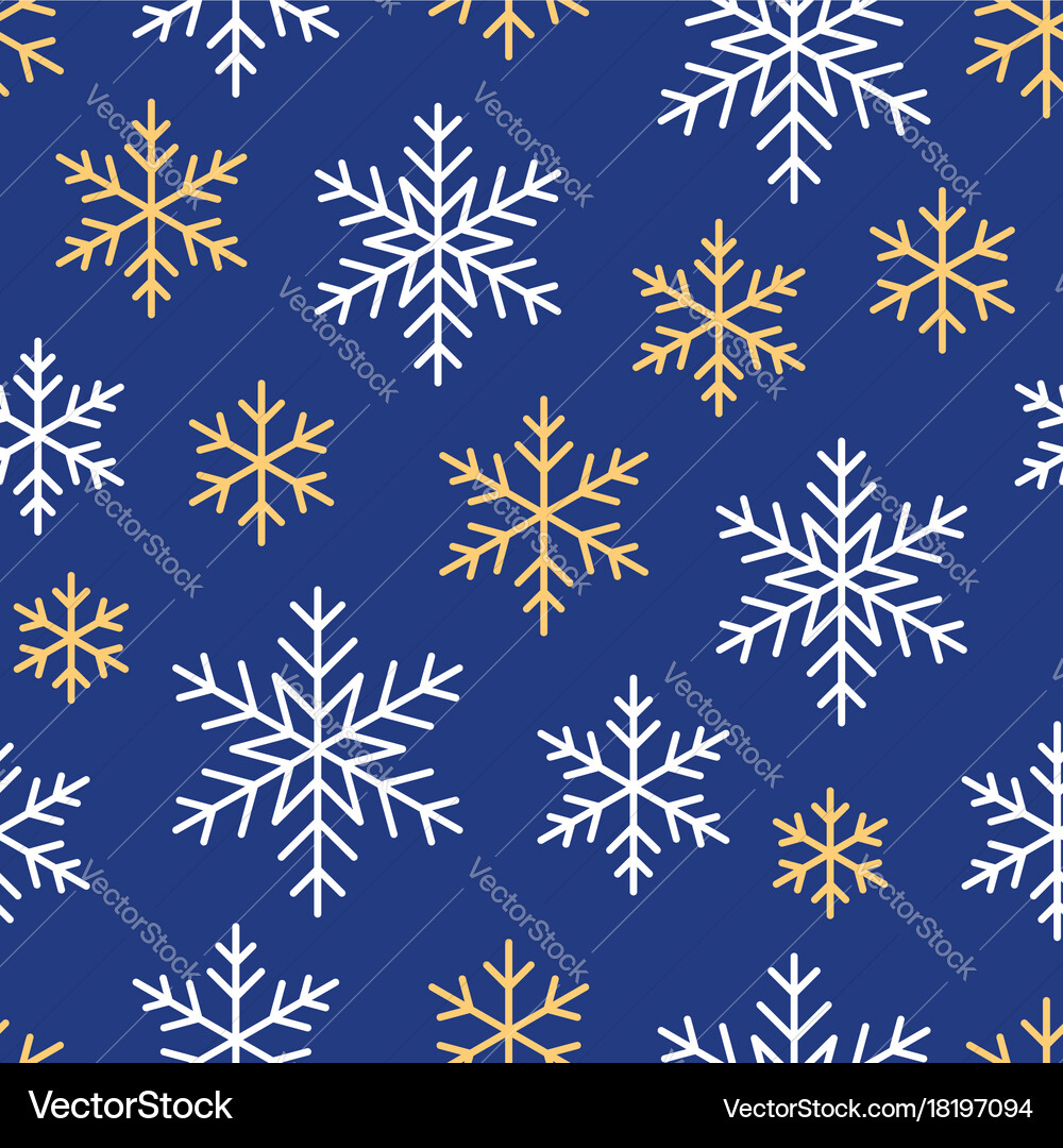 Year seamless pattern snowflakes Royalty Free Vector Image