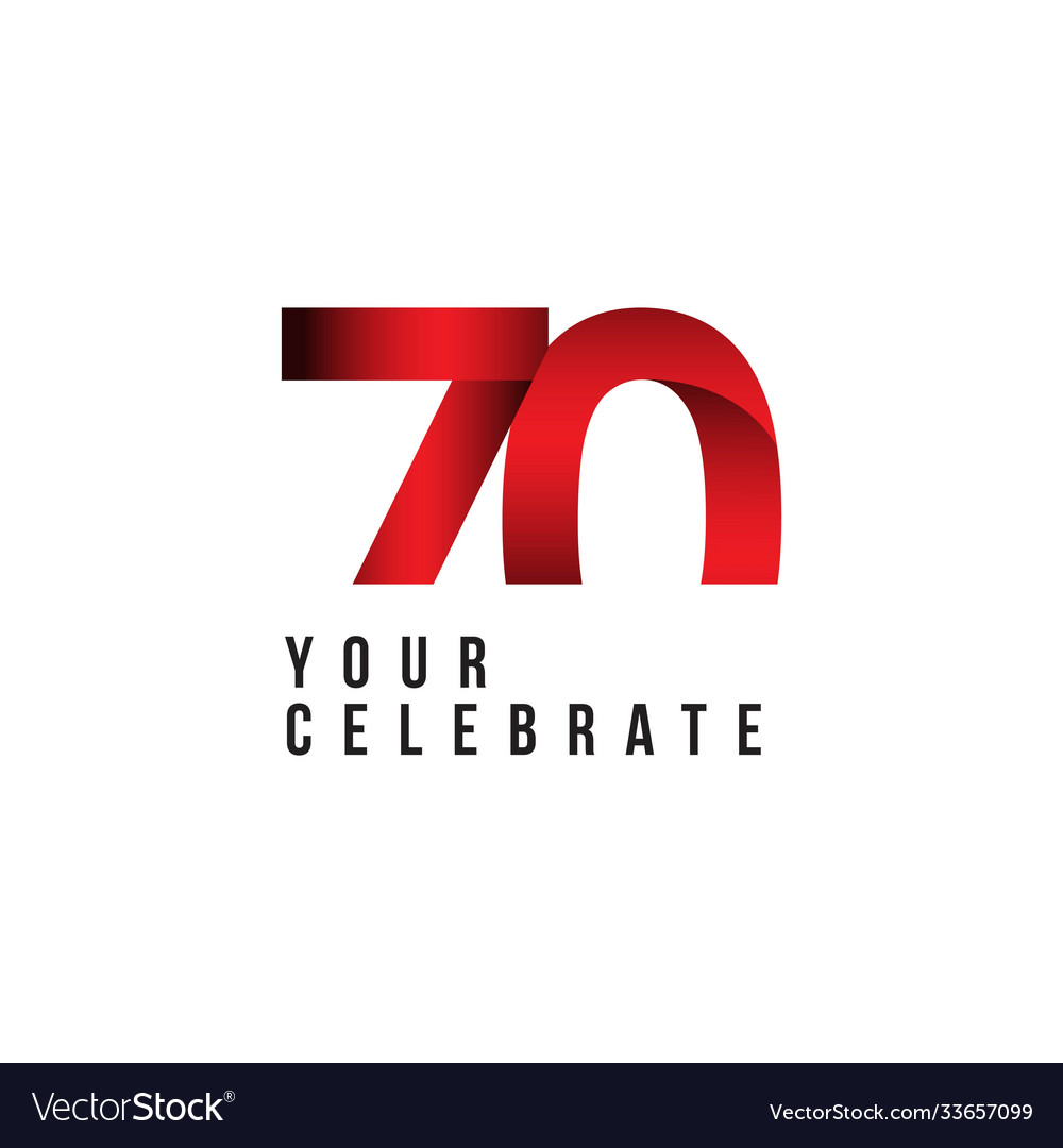 70 year anniversary template design