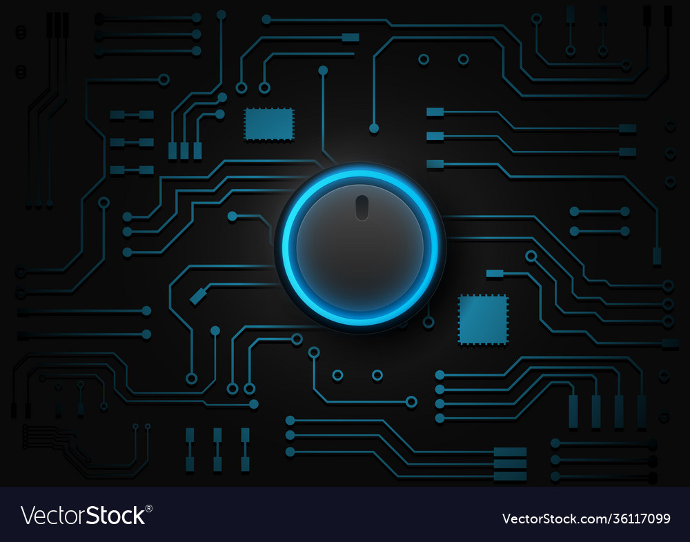 Circuit technology background with hi-tech vector image Circuit technology background with hi-tech