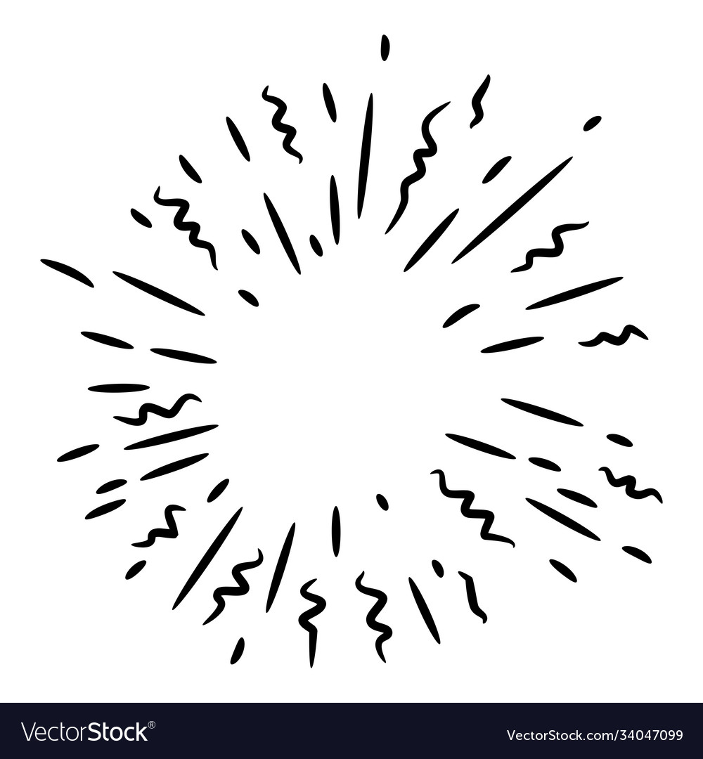 Doodle design element starburst Royalty Free Vector Image