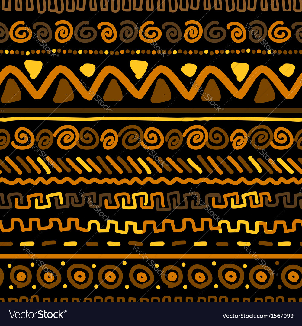 Handmade pattern with ethnic geometric ornament