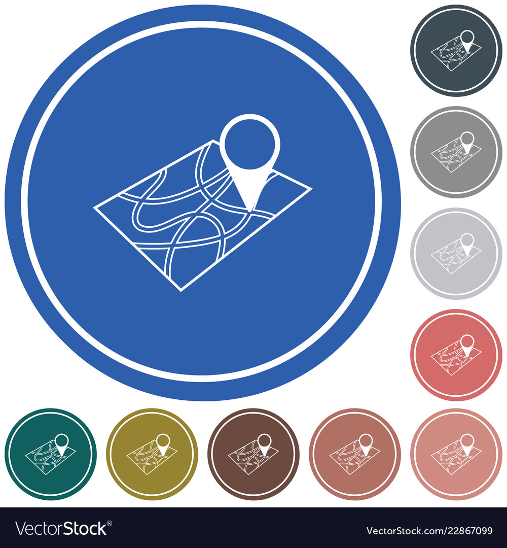 Pointer on map icon vector image Pointer on map icon