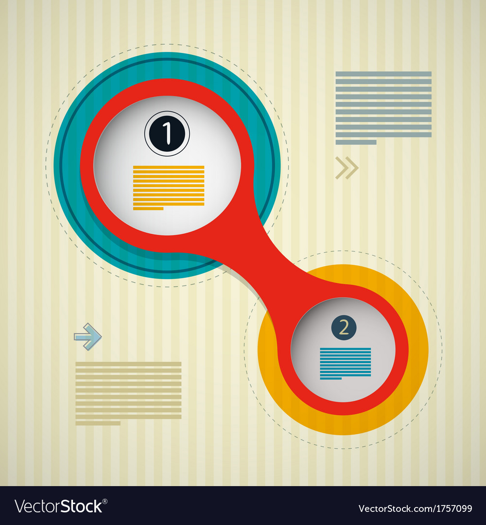 Retro circle infographics background web design