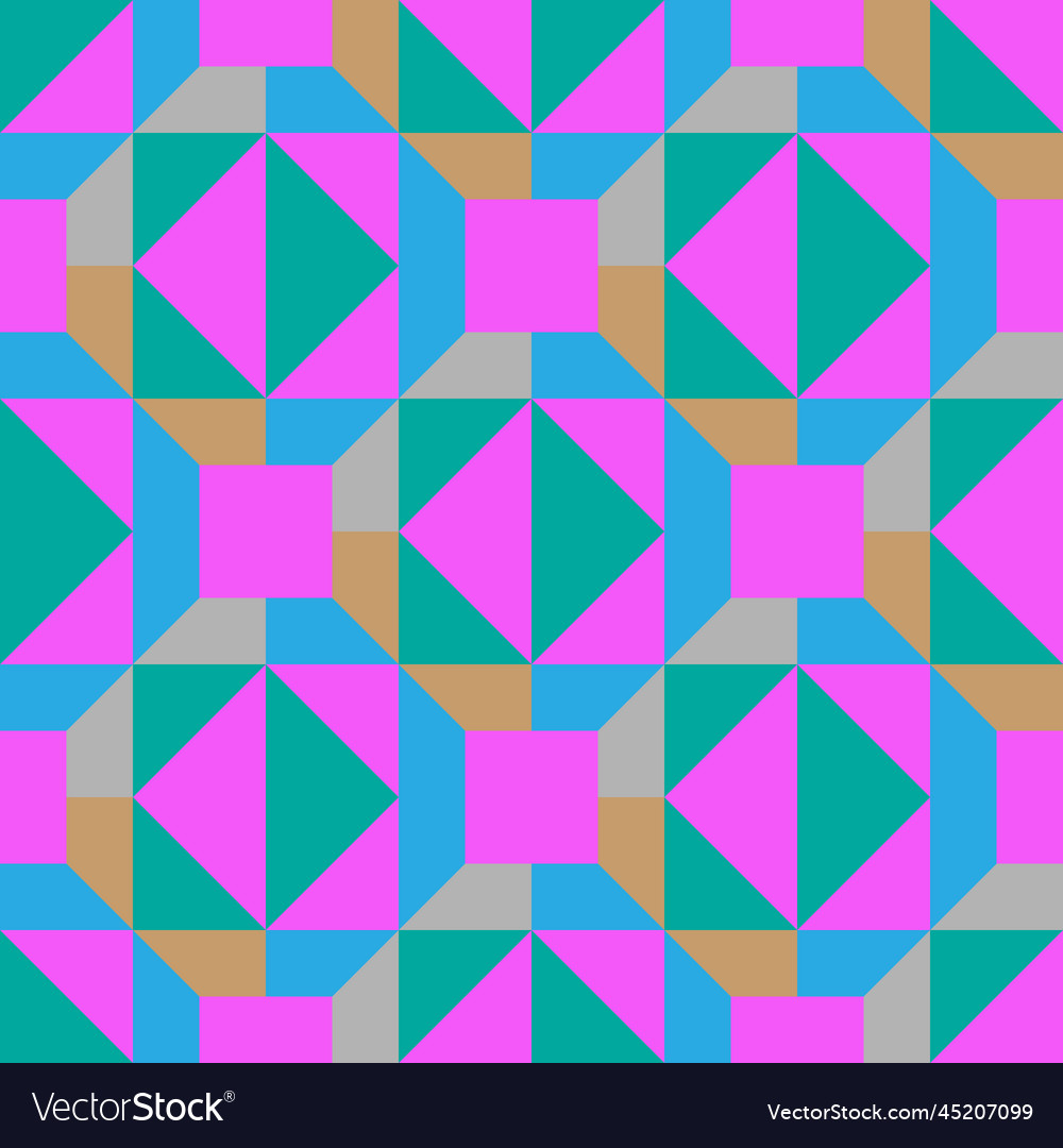 Seamless geometric multicolored abstract pattern
