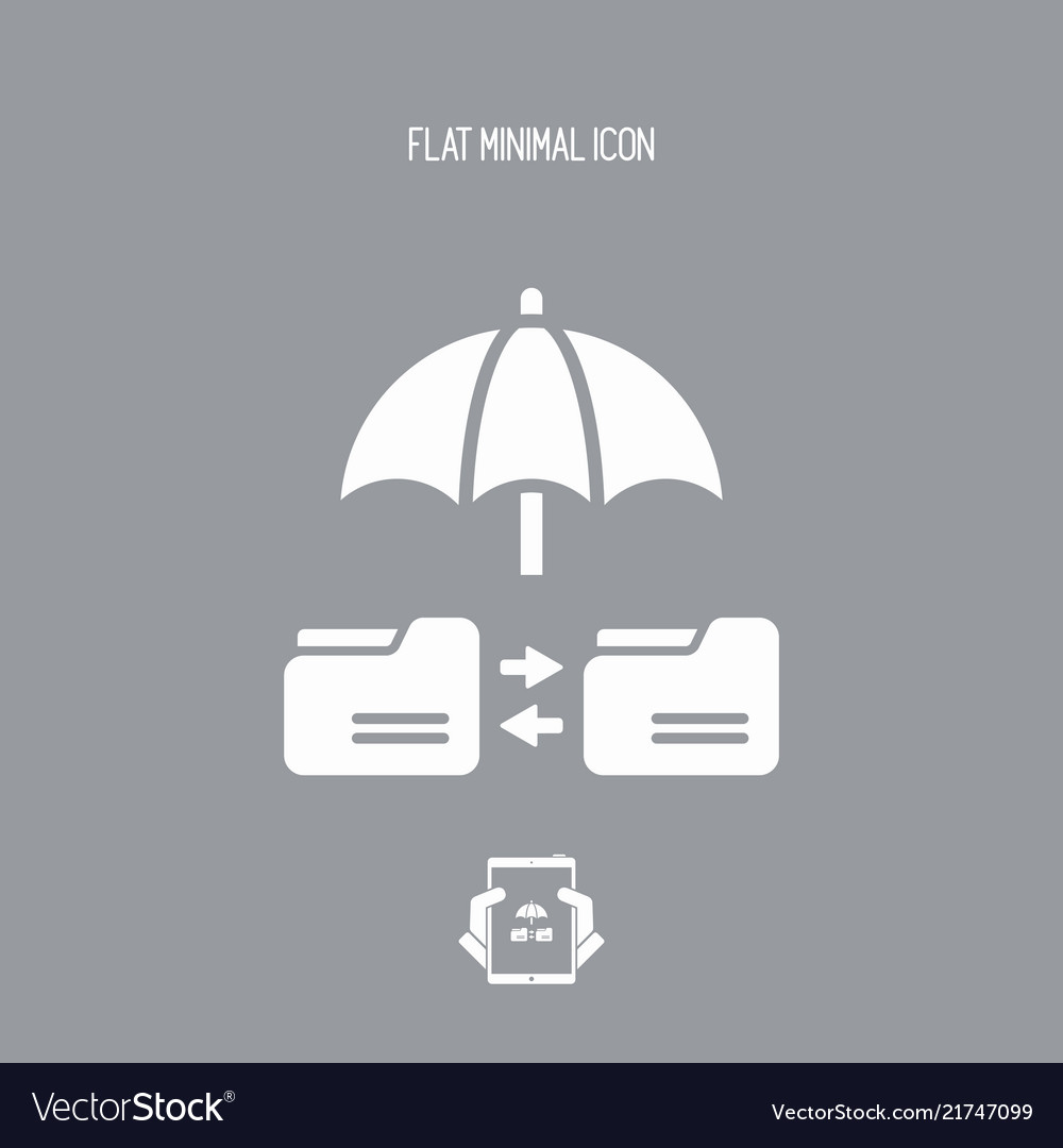 Secure data transfer - minimal icon
