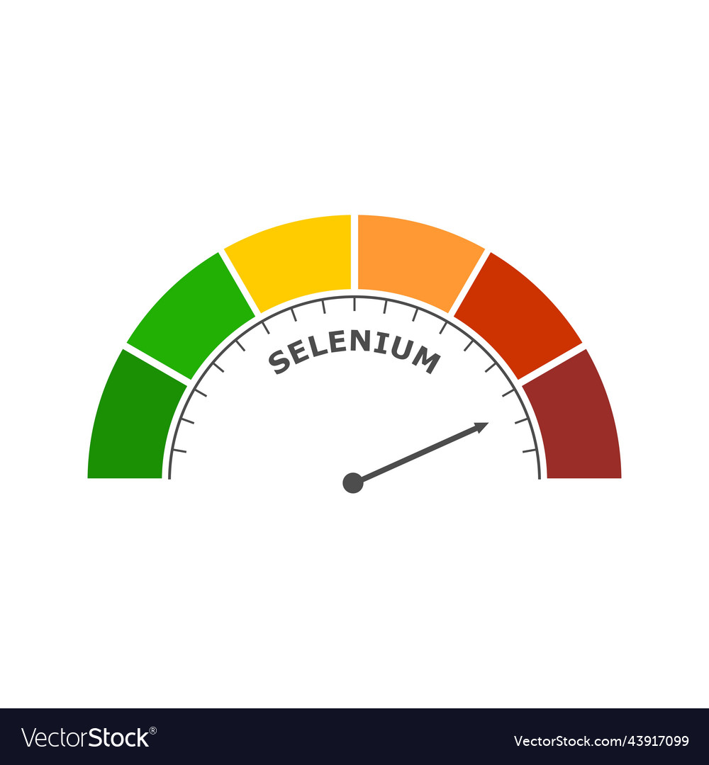 Selenium level abstract scale food value vector image Selenium level abstract scale food value