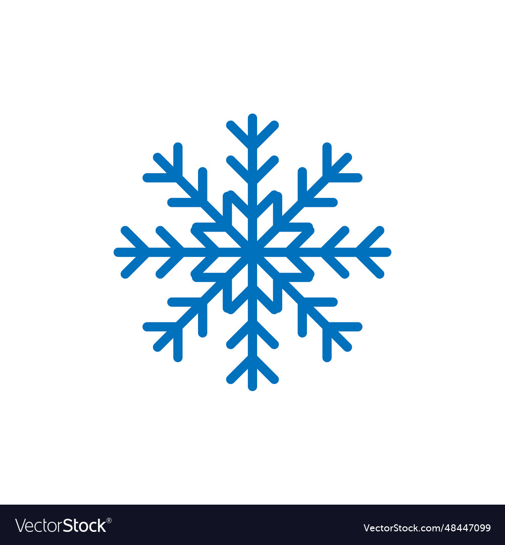 Snowflake icon design template isolated