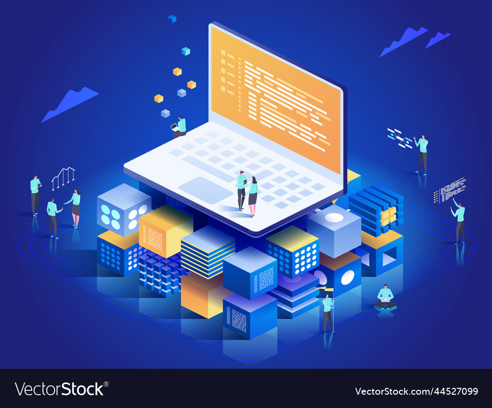 Software web development programming concept vector image Software web development programming concept