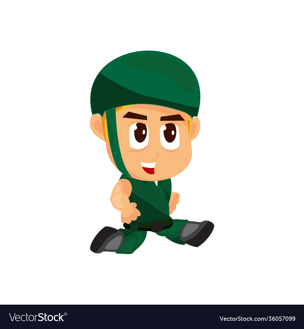 Soldier slide game character for creating shooter