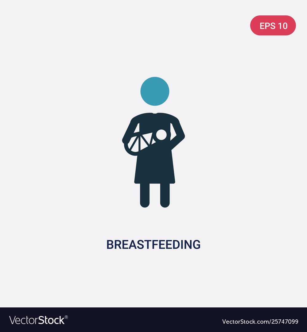 Two color breastfeeding icon from people concept