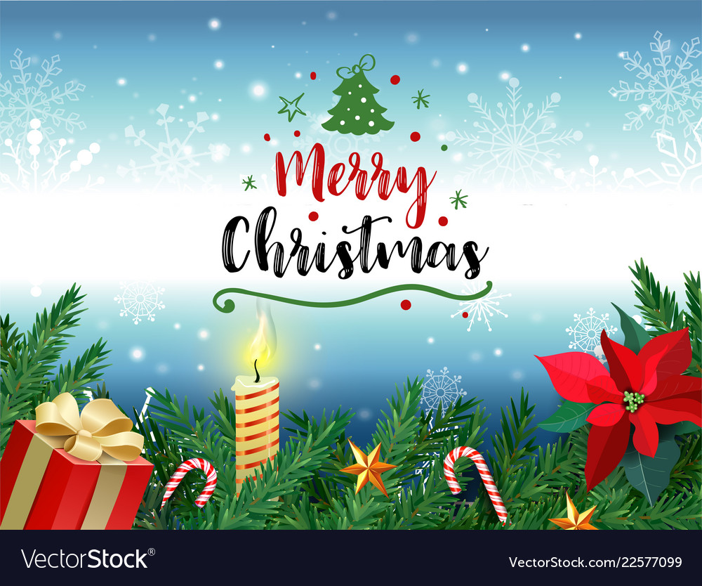 Typographical background with christmas elements vector image Typographical background with christmas elements
