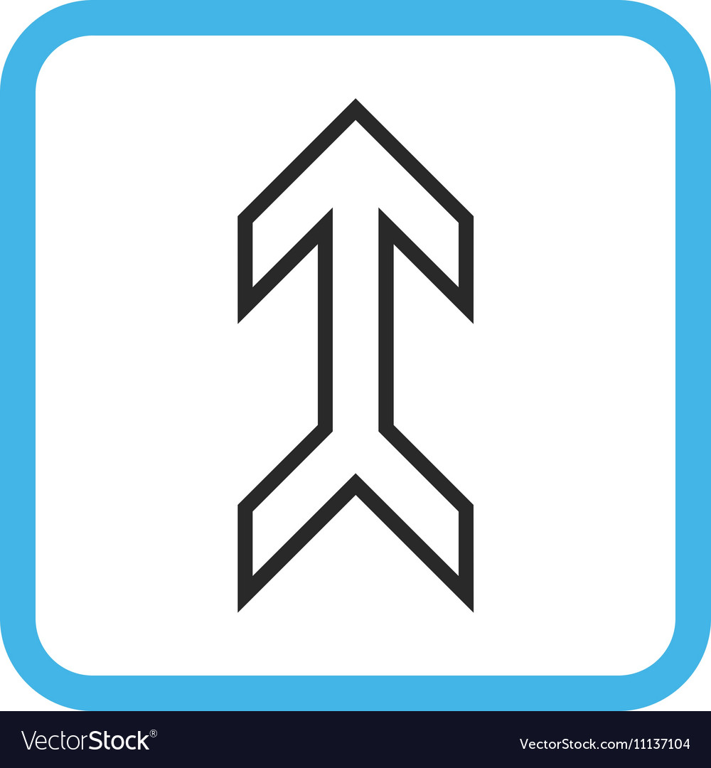Arrow up icon in a frame