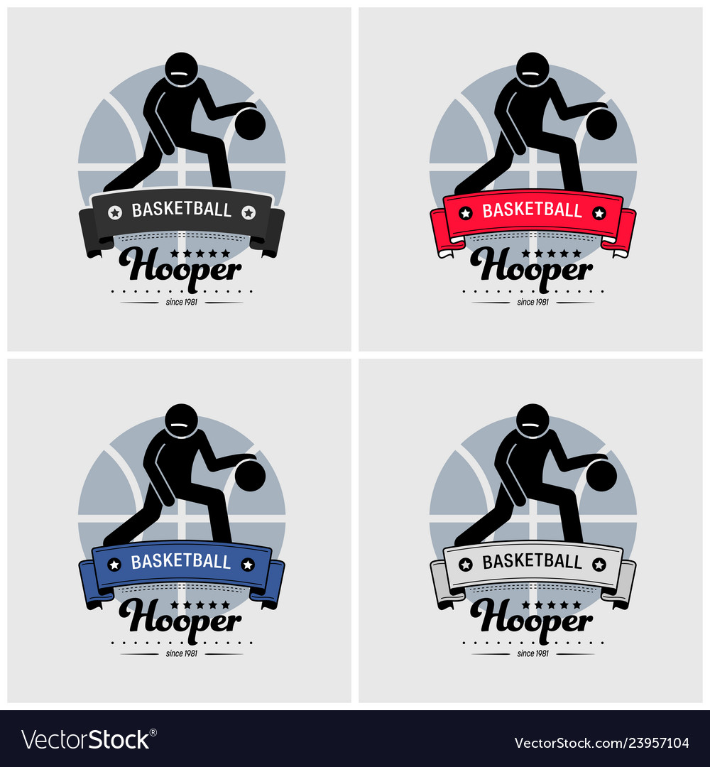 Basketball club logo design artwork basketball Vector Image