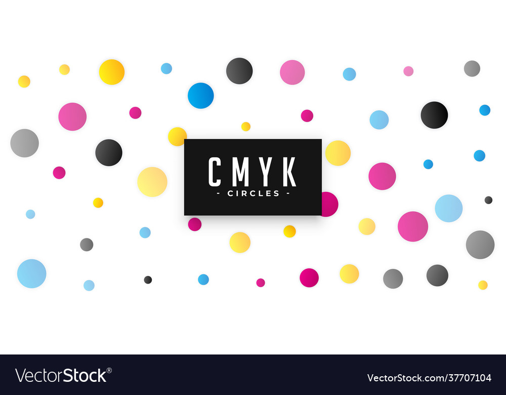 Circles pattern background with cmyk colors