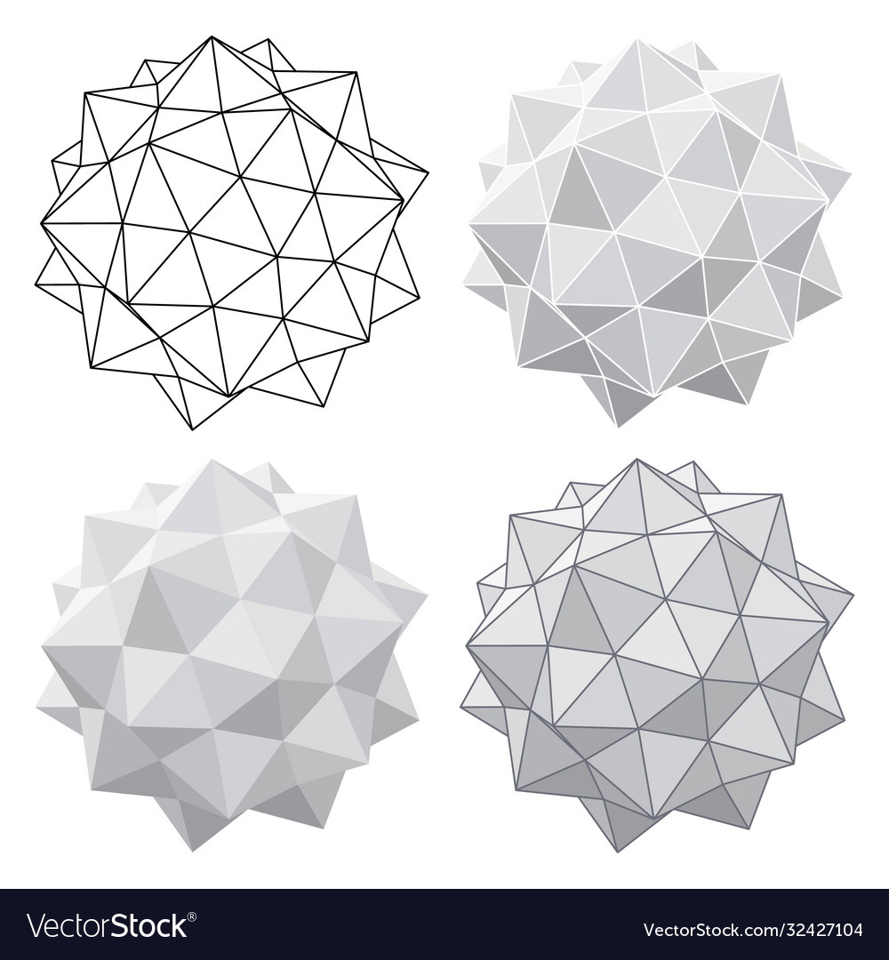 Circles with triangular effect vector image Circles with triangular effect