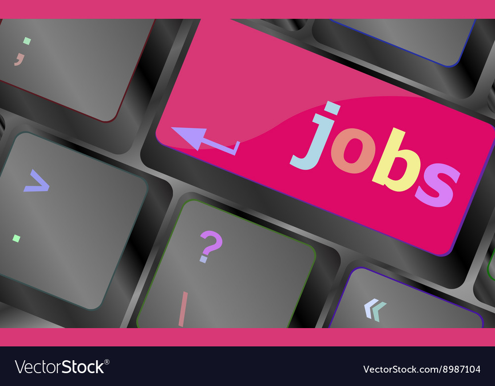 Computer keyboard with job enter key - business