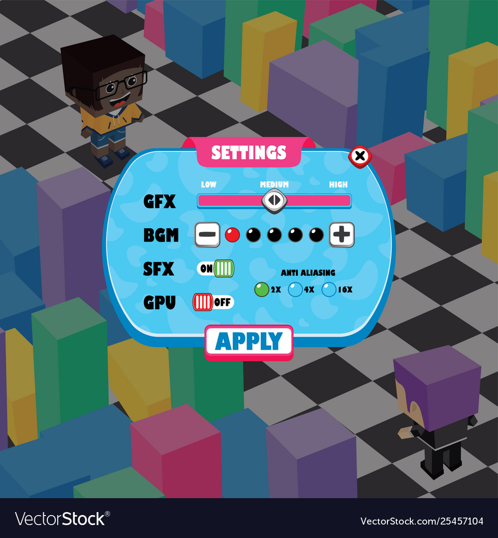 Game ui menu application mobile app