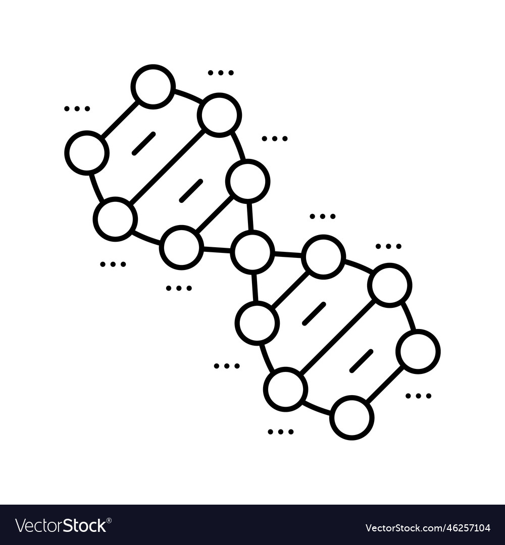 Genetic Molecular Structure Line Icon Royalty Free Vector Genetic Molecular Structure Line Icon Royalty Free Vector