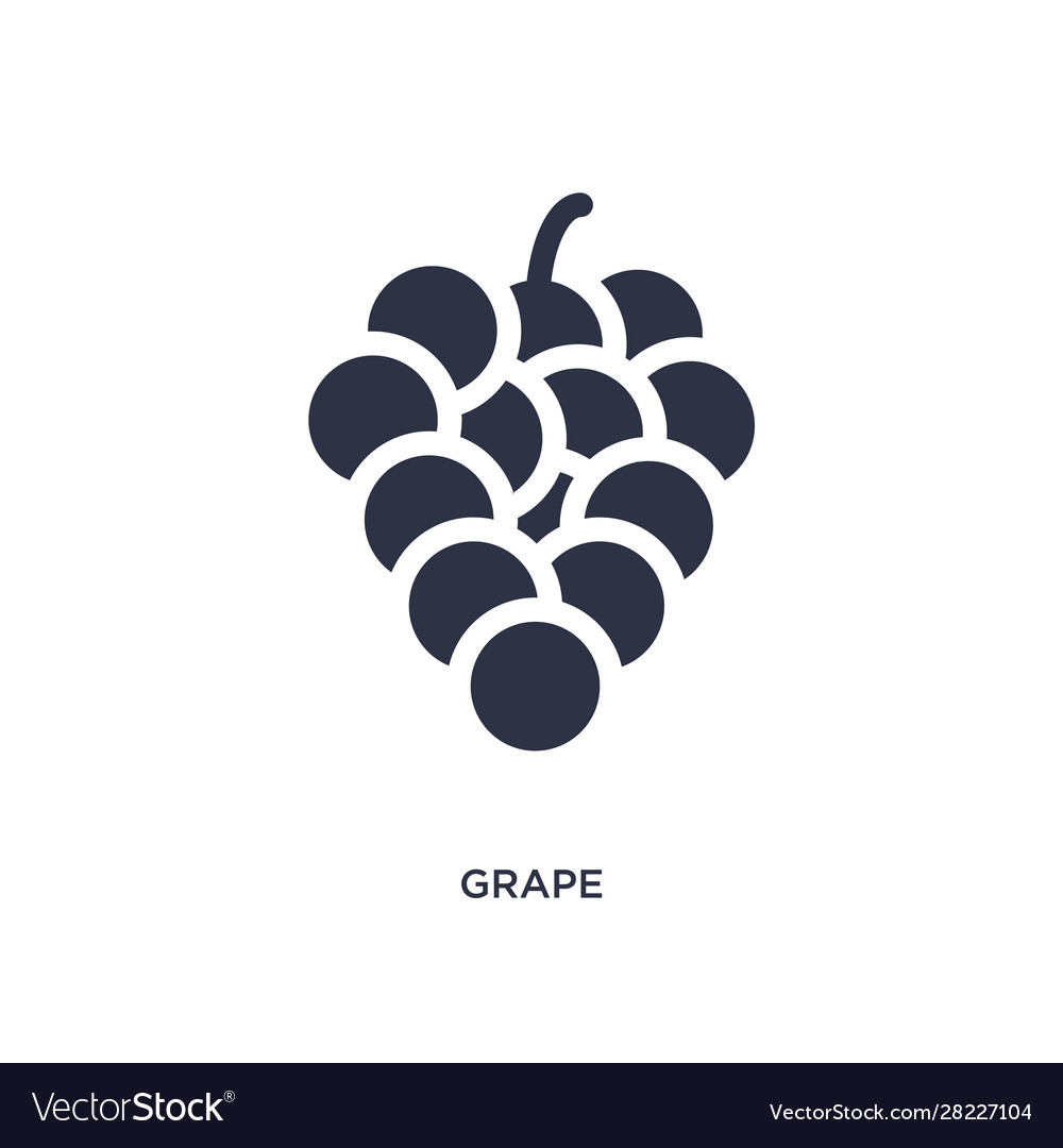 Grape icon on white background simple element