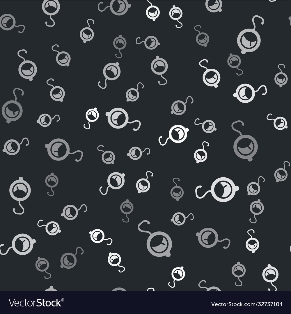 Grey spring scale icon isolated seamless pattern