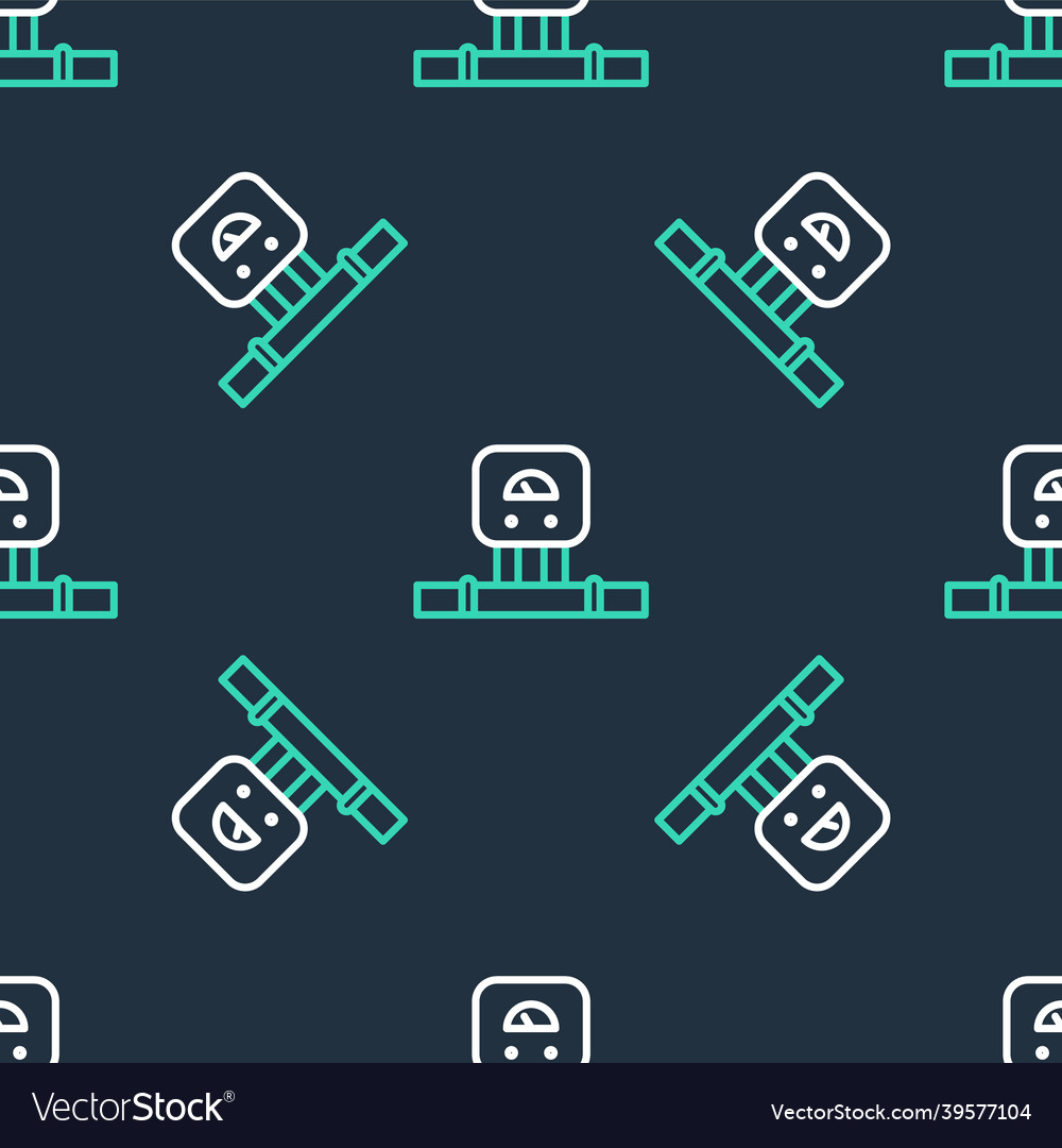 Line smart sensor system icon isolated seamless Vector Image Line smart sensor system icon isolated seamless