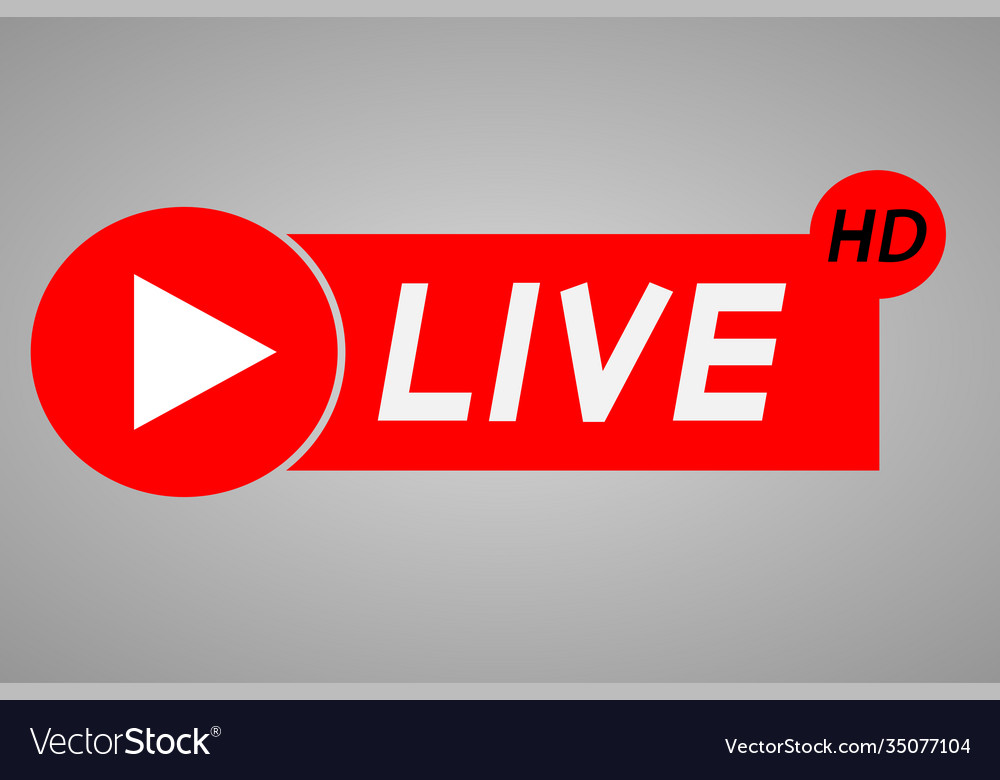 Live Streaming Icon - Red Button