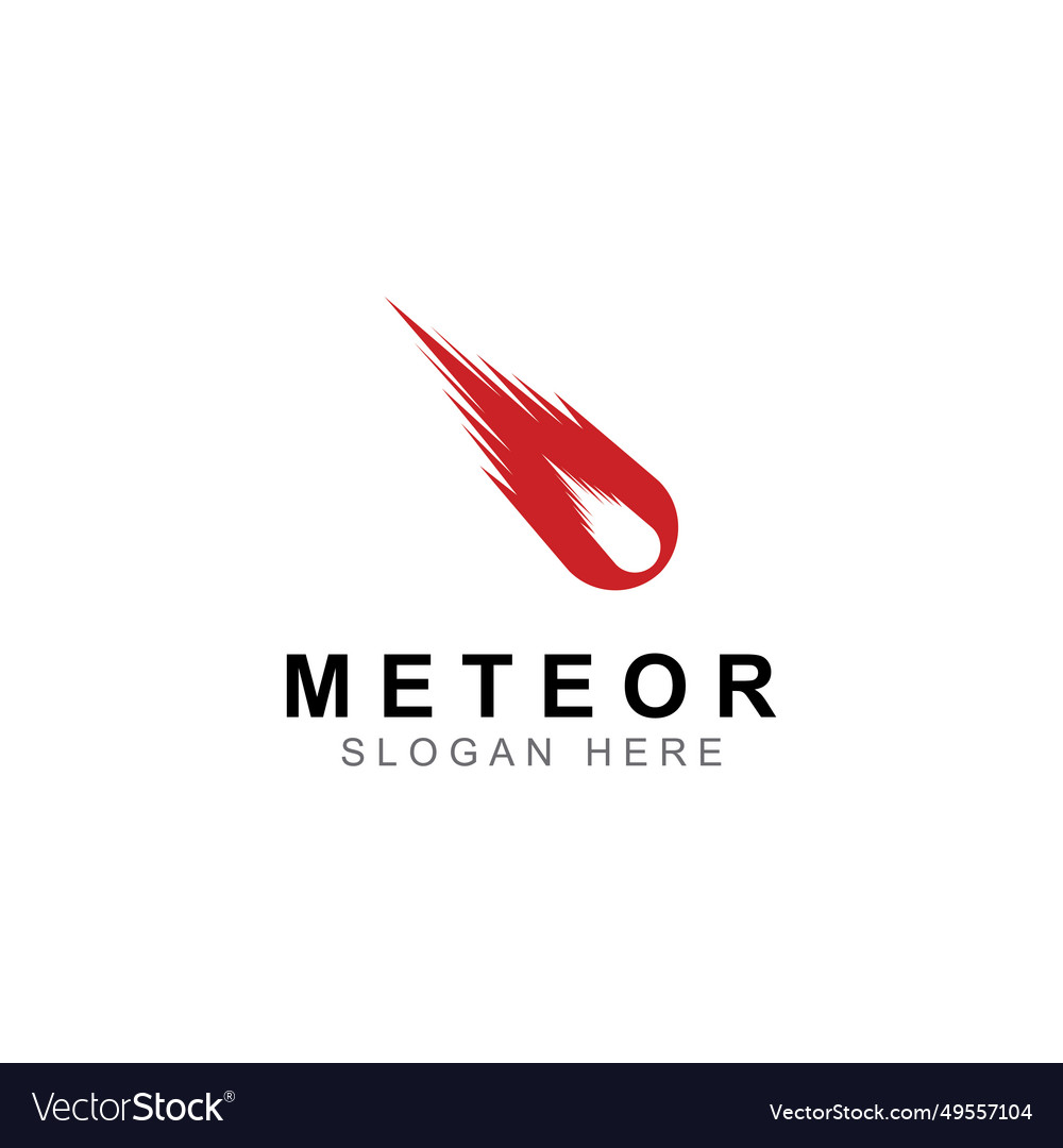 Logo design template meteor or space object