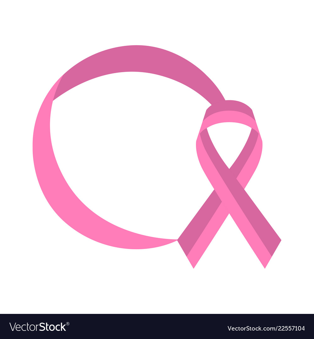 pink ribbon breast cancer awareness symbol vector image