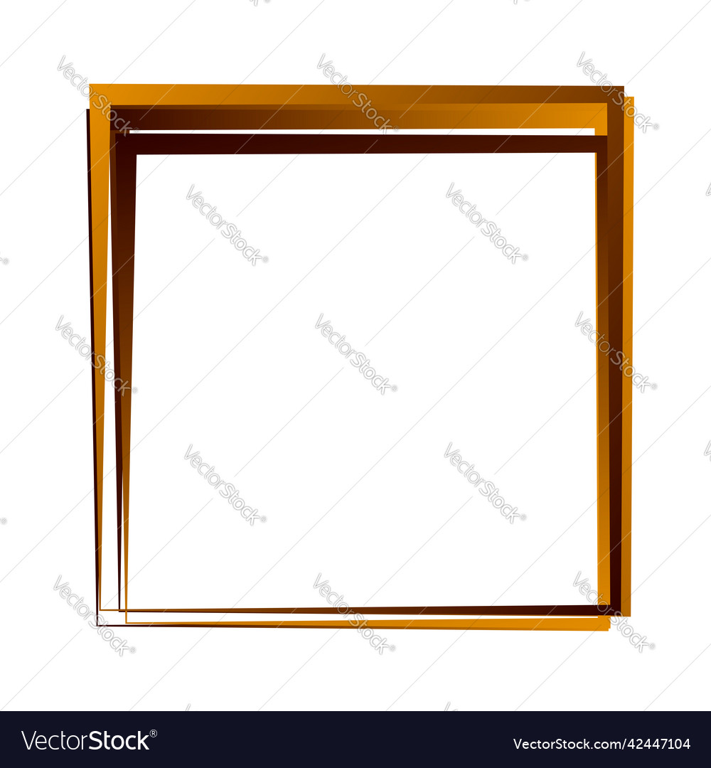 Random square contour frame border element vector image Random square contour frame border element