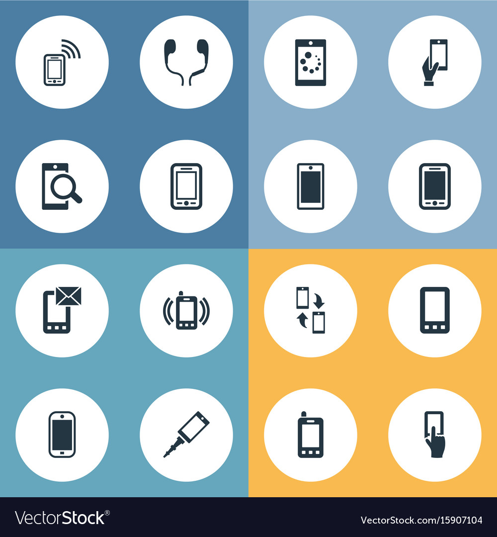 Set of simple smartphone icons